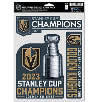 WinCraft Vegas Golden Knights 2023 Stanley Cup Champions Three-Pack Fan Decal Set