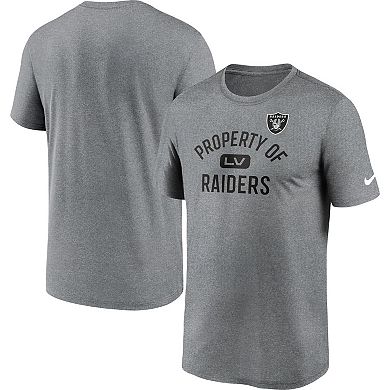 Men's Nike Las Vegas Raiders Heather Charcoal Property Of Legend Performance T-Shirt