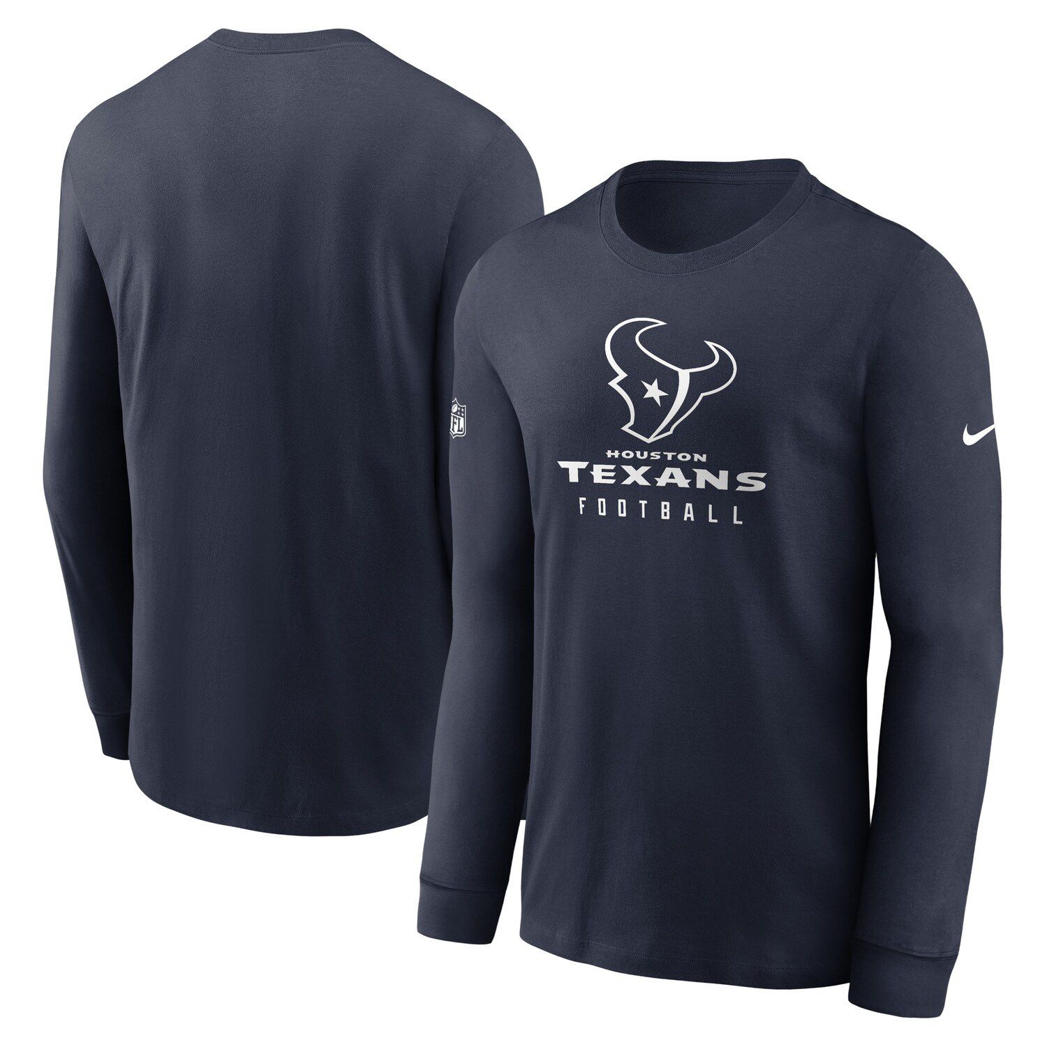 Men's New Era Cream Houston Texans Sideline Chrome T-Shirt