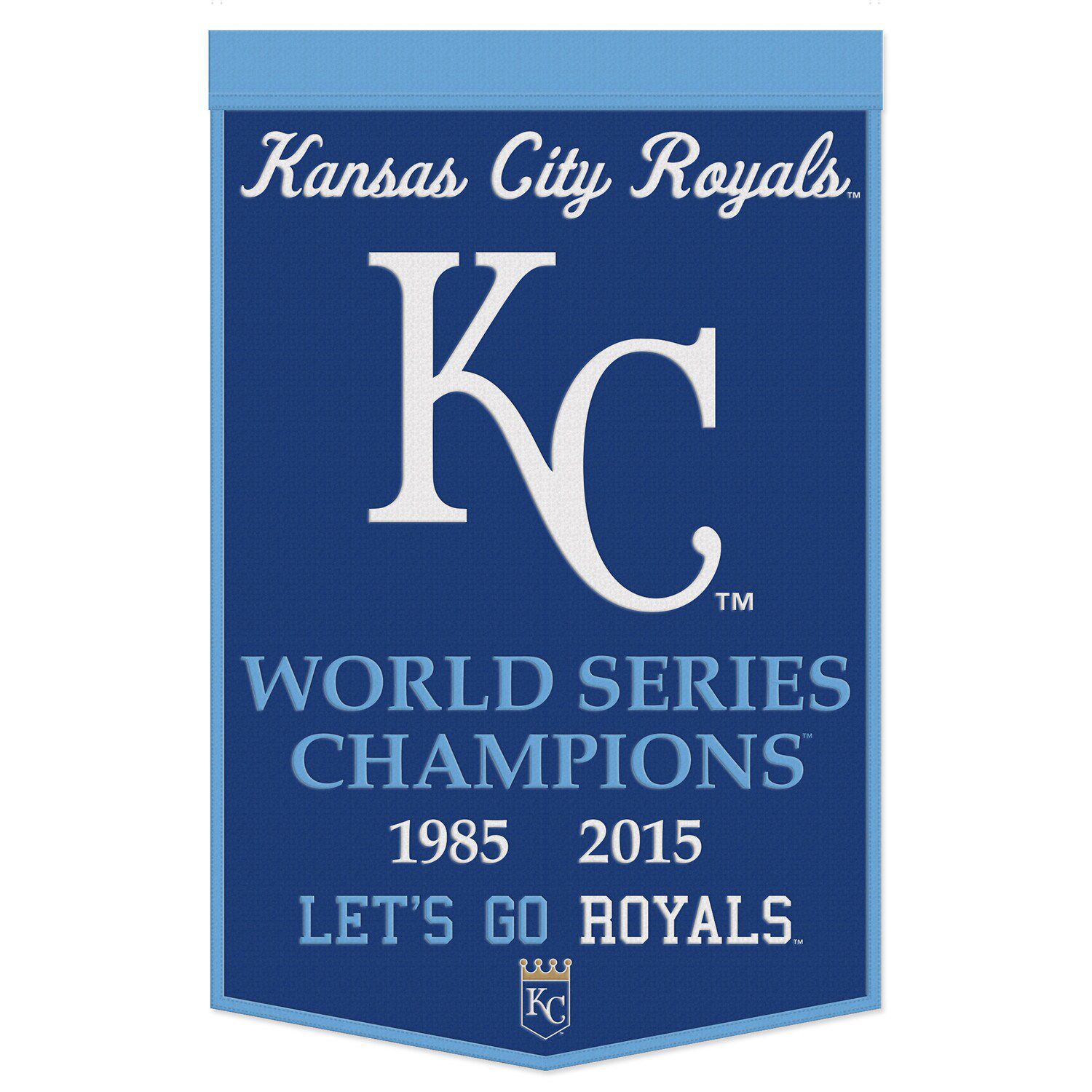 Kansas City Royals WinCraft 13 x 32 Retro Logo Pennant