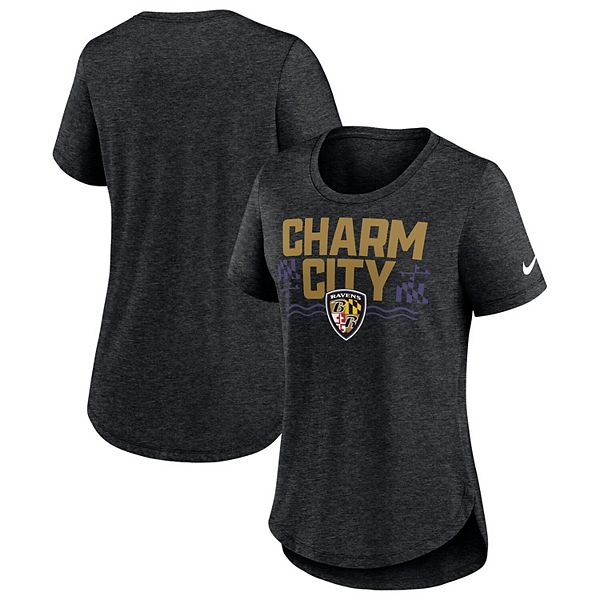 Nike Women's Baltimore Ravens Local Black Tri-Blend T-Shirt