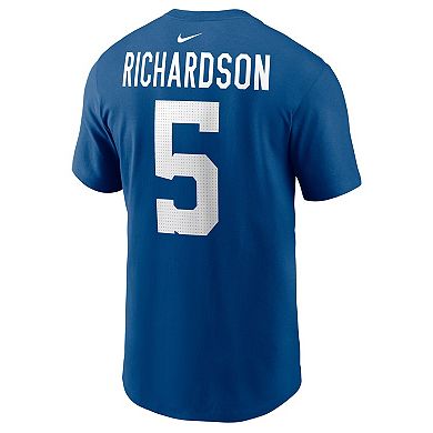 Men's Nike Anthony Richardson Royal Indianapolis Colts 2023 NFL Draft First Round Pick Player Name & Number T-Shirt