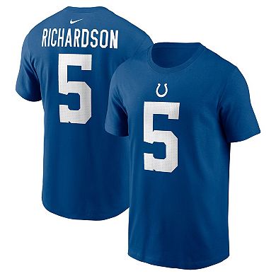 Men's Nike Anthony Richardson Royal Indianapolis Colts 2023 NFL Draft First Round Pick Player Name & Number T-Shirt