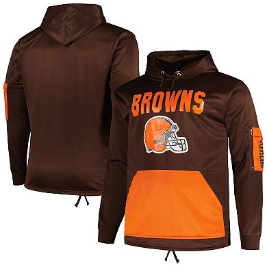 Men's Fanatics Branded  Brown Cleveland Browns Big & Tall Pullover Hoodie