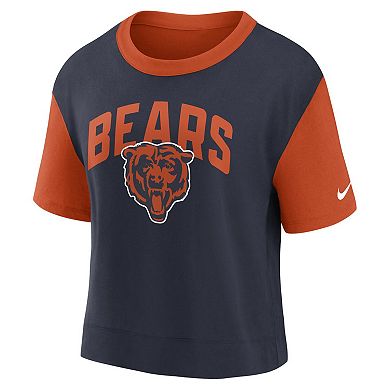 Women's Nike Orange/Navy Chicago Bears High Hip Fashion T-Shirt