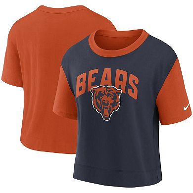 Women's Nike Orange/Navy Chicago Bears High Hip Fashion T-Shirt