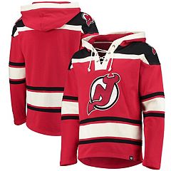 Men's Starter White New Jersey Devils Puck Pullover Hoodie Size: Small