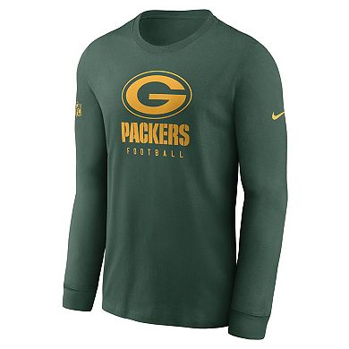 Men's Nike Green Green Bay Packers Sideline Performance Long Sleeve T-Shirt