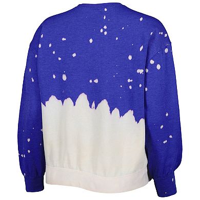 Women's Gameday Couture Royal Kentucky Wildcats Twice As Nice Faded Dip-Dye Pullover Long Sleeve Top