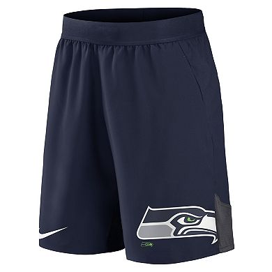 Men's Nike College Navy Seattle Seahawks Stretch Performance Shorts