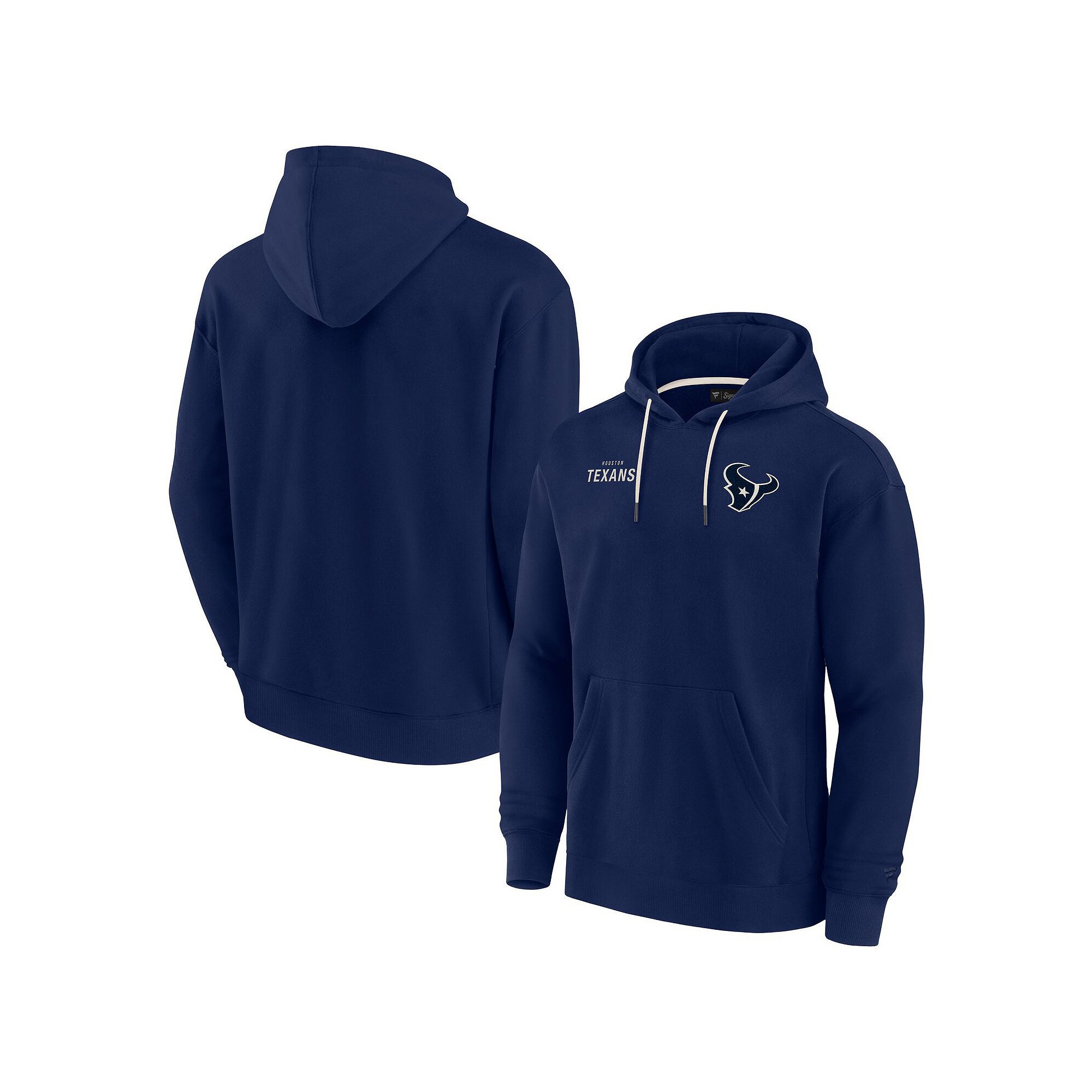 Unisex Fanatics Signature Navy Houston Texans Super Soft Fleece Pullover Ho