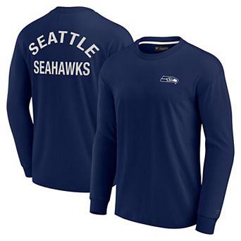 Unisex Fanatics Signature College Navy Seattle Seahawks Super Soft Long Sleeve T-Shirt