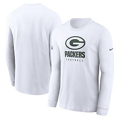 Men's Junk Food White/Green Bay Packers Colorblock Raglan Long