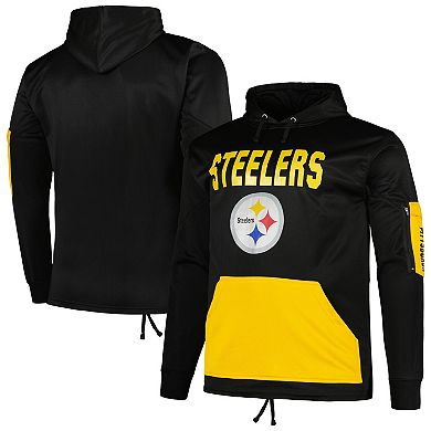 Men's Fanatics Branded  Black Pittsburgh Steelers Big & Tall Pullover Hoodie