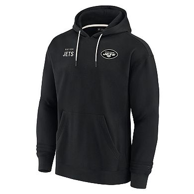 Unisex Fanatics Signature Black New York Jets Elements Super Soft Fleece Pullover Hoodie