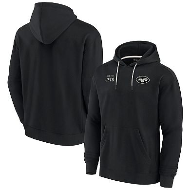 Unisex Fanatics Signature Black New York Jets Elements Super Soft Fleece Pullover Hoodie