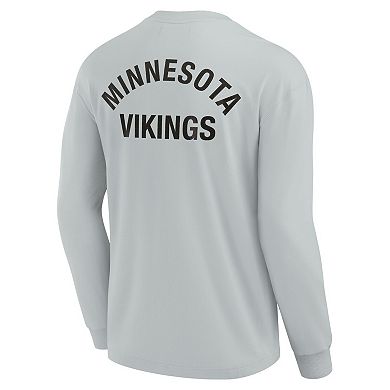 Unisex Fanatics Signature Gray Minnesota Vikings Elements Super Soft Long Sleeve T-Shirt