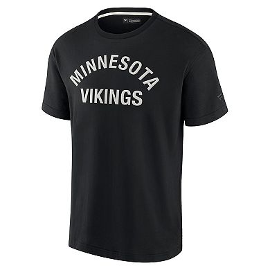 Unisex Fanatics Signature Black Minnesota Vikings Super Soft Short Sleeve T-Shirt