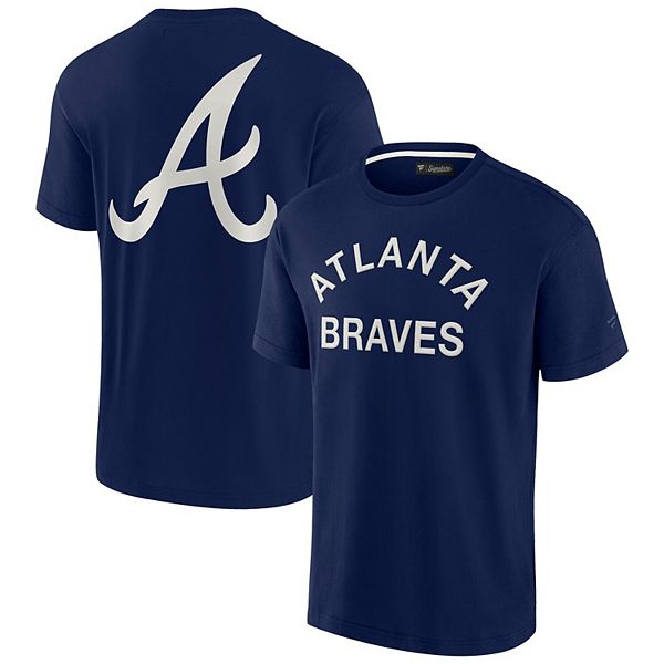 Unisex Fanatics Signature Navy Atlanta Braves Super Soft Short Sleeve T ...