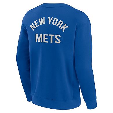 Unisex Fanatics Signature Royal New York Mets Super Soft Pullover Crew Sweatshirt
