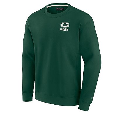 Unisex Fanatics Signature Green Green Bay Packers Super Soft Pullover Crew Sweatshirt