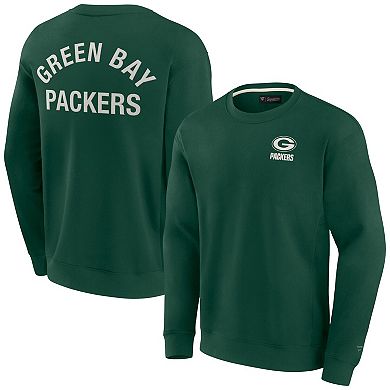 Unisex Fanatics Signature Green Green Bay Packers Super Soft Pullover Crew Sweatshirt