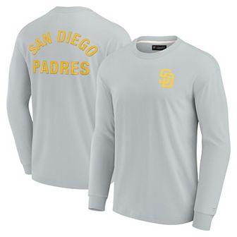 Unisex Fanatics Signature Gray San Diego Padres Super Soft Long Sleeve T-Shirt