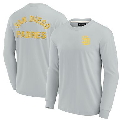 Unisex Fanatics Signature Gray San Diego Padres Super Soft Long Sleeve T-Shirt