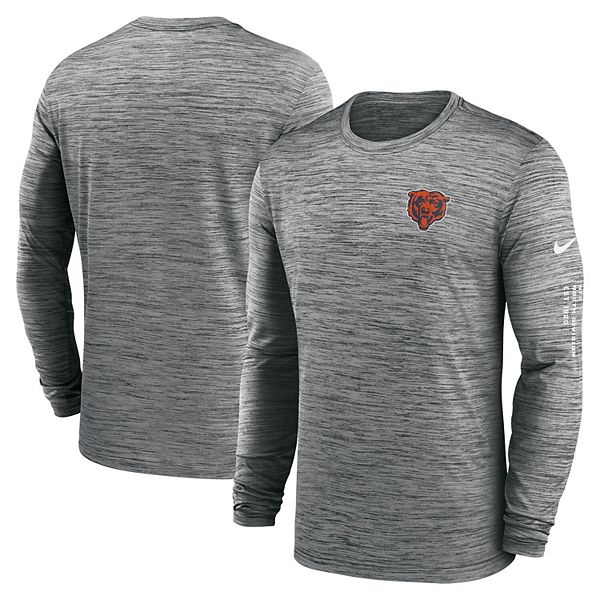Men's Nike Anthracite Chicago Bears Velocity Long Sleeve T-Shirt