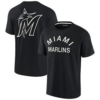 Unisex Fanatics Signature Black Miami Marlins Super Soft Short Sleeve T-Shirt