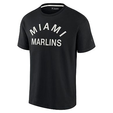 Unisex Fanatics Signature Black Miami Marlins Super Soft Short Sleeve T-Shirt