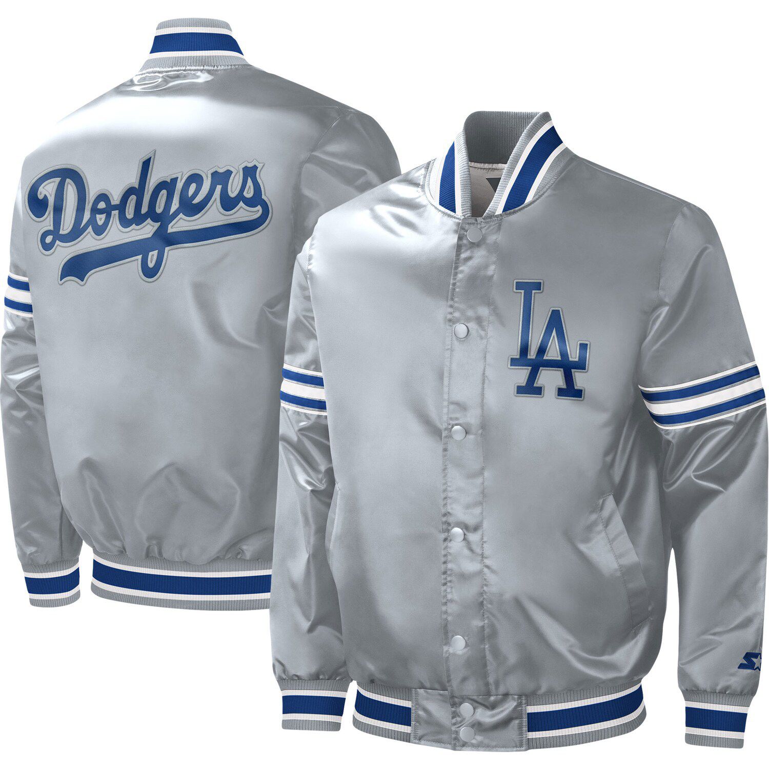 Men's Los Angeles Dodgers Starter Royal The Captain III Full-Zip Varsity  Jacket