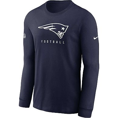 Men's Nike Navy New England Patriots Sideline Performance Long Sleeve T ...