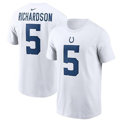 Men's Nike Anthony Richardson White Indianapolis Colts 2023 NFL Draft First Round Pick Player Name & Number T-Shirt