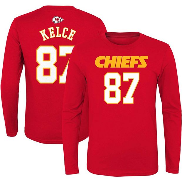 LONG SLEEVE Red Chiefs Travis Kelce Logo KC T-shirt 