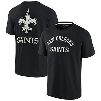 Unisex Fanatics Signature Black New Orleans Saints Super Soft Short Sleeve T-Shirt