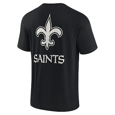 Unisex Fanatics Signature Black New Orleans Saints Super Soft Short Sleeve T-Shirt