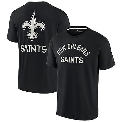 Unisex Fanatics Signature Black New Orleans Saints Super Soft Short Sleeve T-Shirt