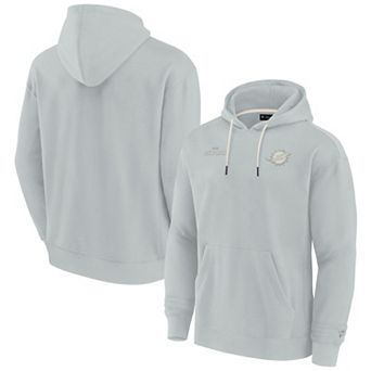 Unisex Fanatics Signature Gray Miami Dolphins Super Soft Fleece Pullover Hoodie