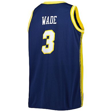 Men's 2002/03 Mitchell & Ness Dwyane Wade Navy Marquette Golden Eagles Big & Tall Swingman Jersey