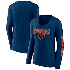 Women's Chicago Bears Fanatics Branded Navy Plus Size Original State  Lace-Up T-Shirt