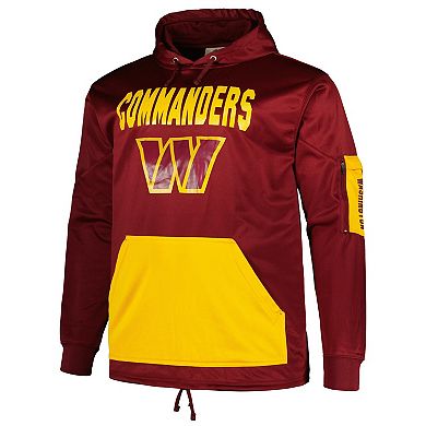 Men's Fanatics Branded  Burgundy Washington Commanders Big & Tall Pullover Hoodie