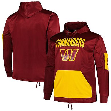 Men's Fanatics Branded Burgundy Washington Commanders Big & Tall Pullover Hoodie