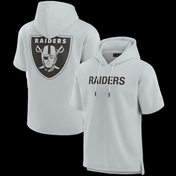 Unisex Fanatics Signature Gray Las Vegas Raiders Super Soft Fleece Short Sleeve Hoodie