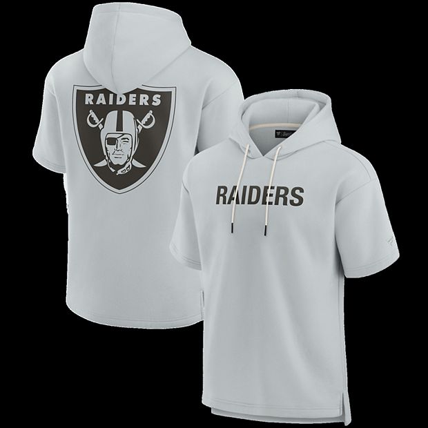 Unisex Fanatics Signature Gray Las Vegas Raiders Super Soft Fleece Short Sleeve Hoodie