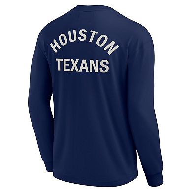 Unisex Fanatics Signature Navy Houston Texans Super Soft Long Sleeve T-Shirt