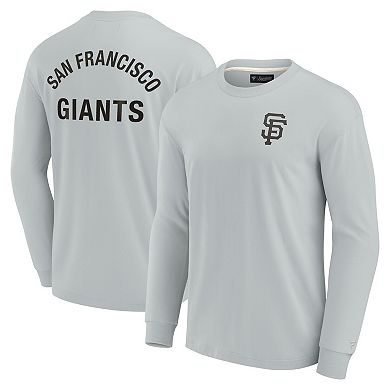 Unisex Fanatics Signature Gray San Francisco Giants Super Soft Long Sleeve T-Shirt