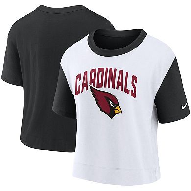 Women's Nike Black/White Arizona Cardinals High Hip Fashion T-Shirt