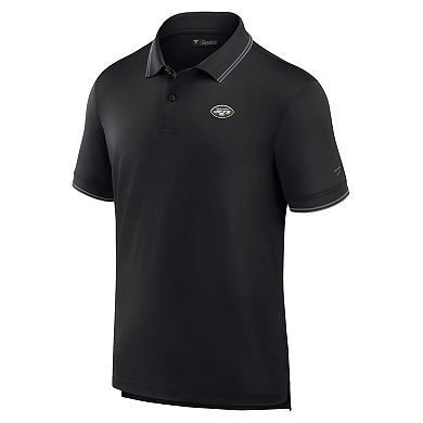 Men's Fanatics Signature Black New York Jets Pique Polo Shirt