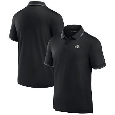 Men's Fanatics Signature Black New York Jets Pique Polo Shirt